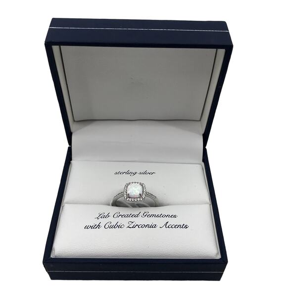 Olivia and Jackson Ring Size 8 Lab Created Gemstones Cubic Zirconia Accents - Picture 1 of 5